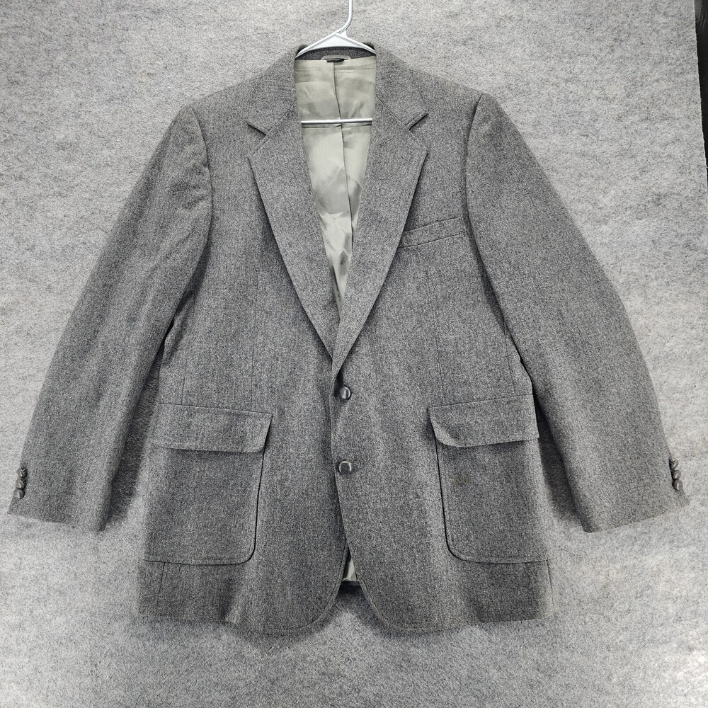Imperial by Haggar Sport Coat Mens 46L Gray Two Button